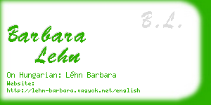 barbara lehn business card